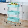 3 Tier Multi-Function Kitchen Rolling Organizer Hotel Service Storage Rack Trolley Cart