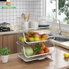  Kitchen Utility Shelf Fruit Storage Organizer Stackable Vegetable Rack Storage Basket