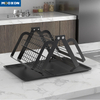 Kitchen Drainer Stainless Steel Dryer Foldable Holder Plate Dish Drying Rack