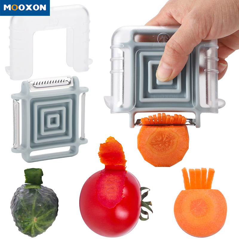 Stainless Steel Kitchen Crinkle Cutting Tool Pineapple Cutter Peelers Fruit And Vegetable Peeler