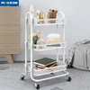 Portable Household Tolleys Shopping Carts 3 Tiers Metal Storage Cart