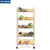 5 Tier Metal Mesh Rolling Storage Cart Utility Trolley Bathroom Organizer Rack