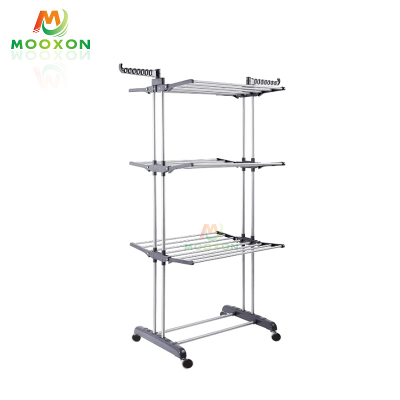 Hot Sale 3 Tiered Foldable Multipurpose Hanging Cloth Rack Drying Clothes Rack 