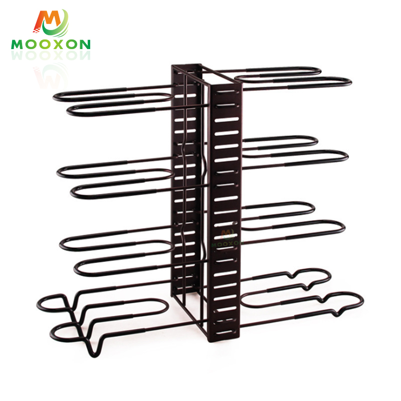 High Quality Adjustable Pot Organizer Kitchen Storage Holder Standing Type Pan Rack 