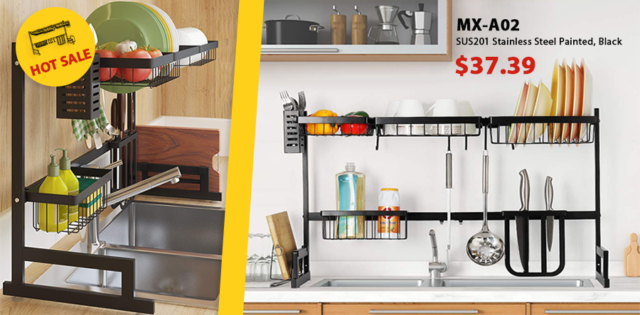  Dish Drainer Adjustable Drying Retractable Dishes Rack