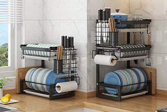 2 Tiers Dish Bowl Rack