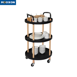 3 Tiers Modern Mobile Utility Rolling Cart Service Storage Shelf