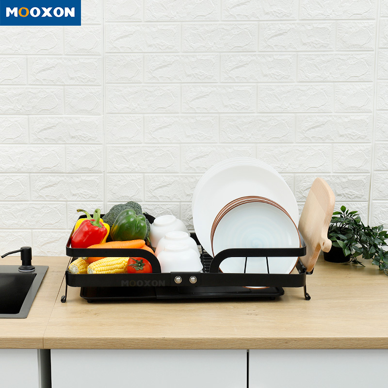 Kitchen Drainer Stainless Steel Dryer Foldable Holder Plate Dish Drying Rack