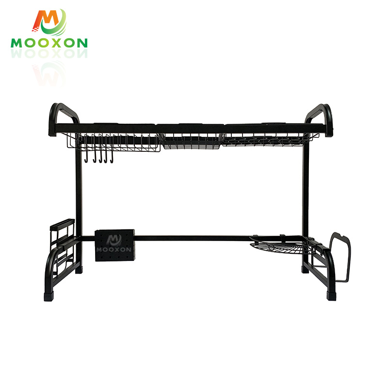 Dish Drainer Rack Holder Black Stainless Steel Kitchen Sink Rack 
