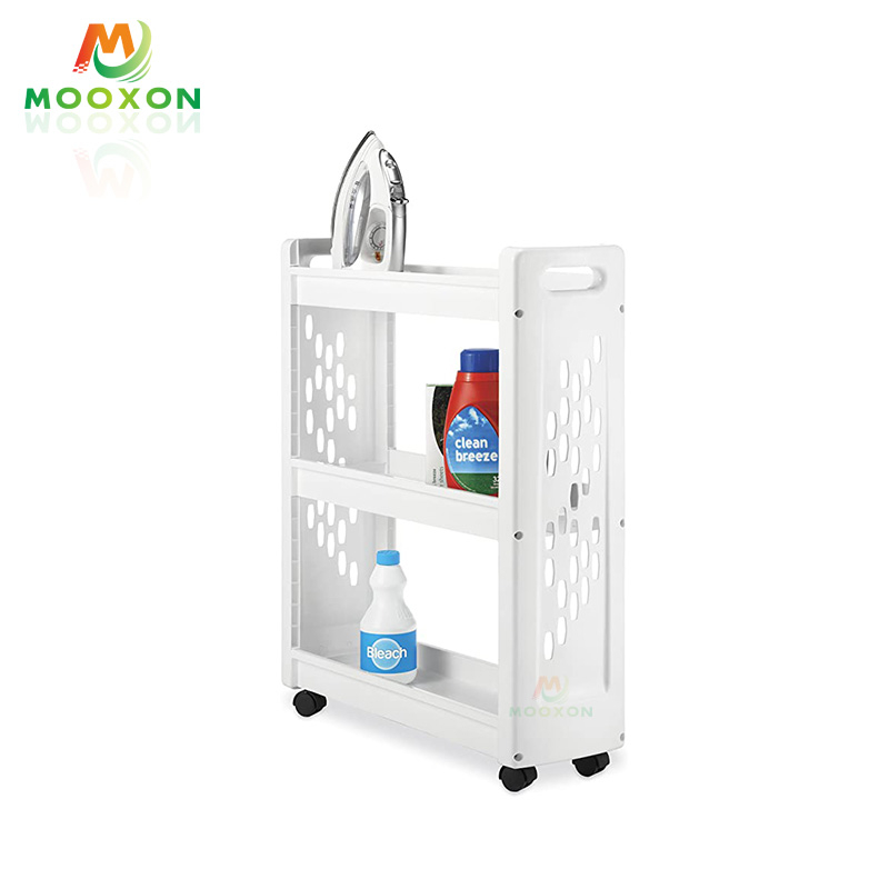 Space Save Home Bathroom Metal Storage Rack Laundry Supplies Storage Cart