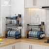 Display Stand Kitchen 2 Tiers Storage And Holders Drying Rack Dish Drainer 