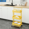 Home Kitchen Organizer Mesh Rolling Tool Food Cart Hand Trolley Shelf