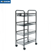 3 Tier Bedroom Rolling Cart Organizer Shelf Movable In Hand Trolley 