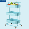 3 Tier Multi-Function Kitchen Rolling Organizer Hotel Service Storage Rack Trolley Cart