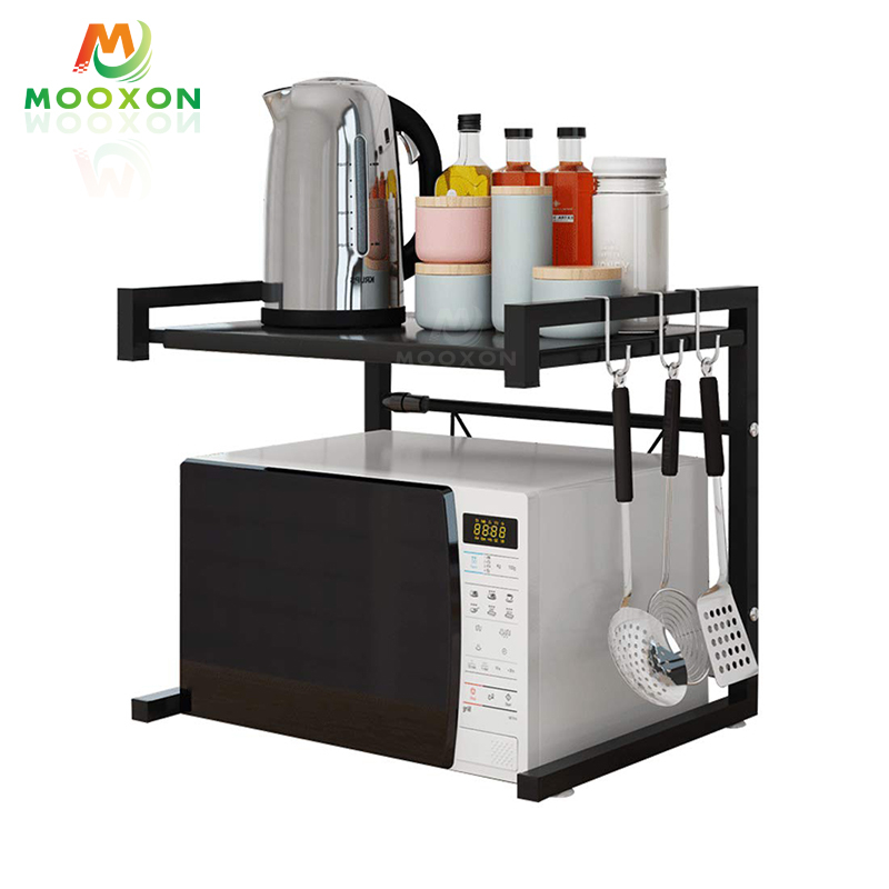 Adjustable Storage Holders Kitchen Organizer Shelf Microwave Oven Stand 