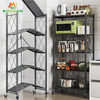Modern Kitchen Furniture 3-Layer Foldable Metal Microwave Oven Rack 
