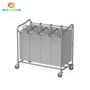 3 Bag Laundry Hamper Sorter Rolling Heavy Duty Casters Pantry Organizer Trolley Cart 