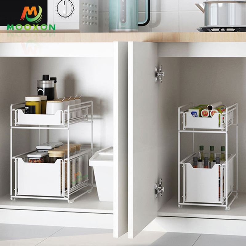 Good Capacity Multi-Function Kitchen Storage Drawers Under The Sink Rack