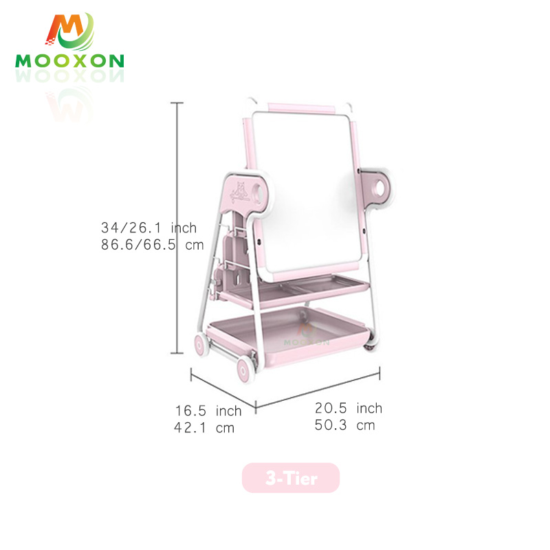 New Design Children's Toy Easel Bookshelf Storage Multifunctional Trolley