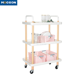 Metal 3 Tier Rolling Storage Rack Home Kitchen Service Trolley Carts 