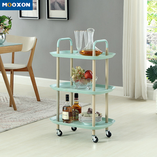 Metal Restaurant Service Carts Nordic Rolling Storage Trolley Kitchen Holder