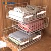 Retractable Wardrobe Drawable Clothes Storage Organizer for Closet Push-Pull Stacking Basket