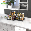 Three-Layer Stepped Metal Standing Jar Container Shelf Storage Holder Kitchen Spice Rack 