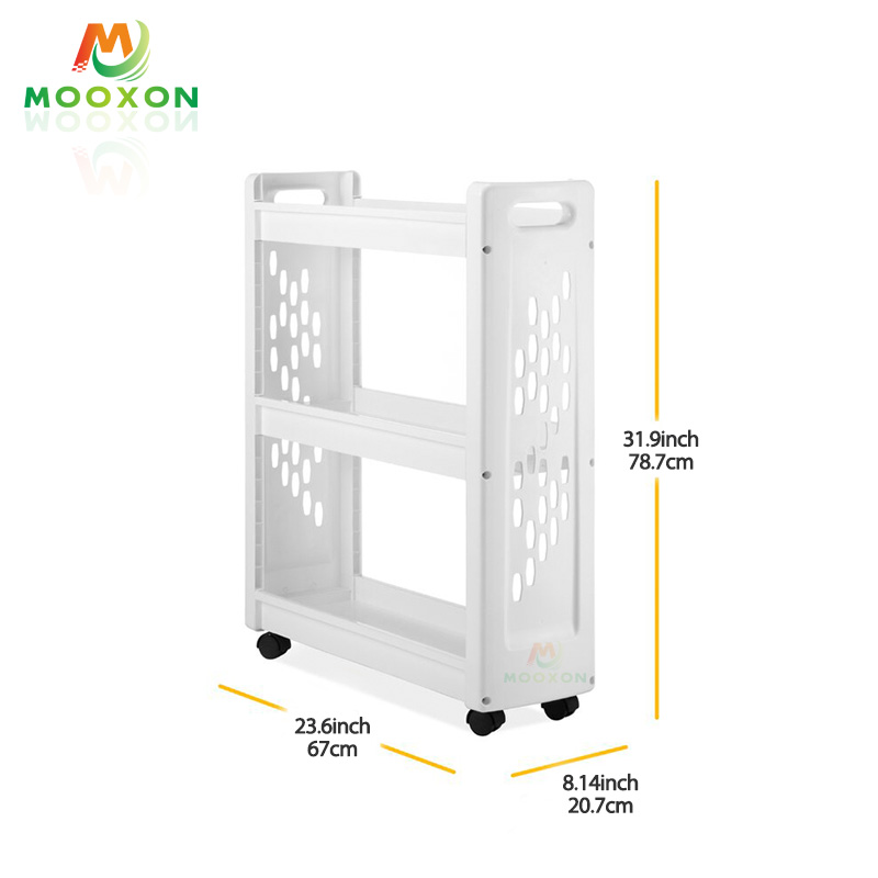 Space Save Home Bathroom Metal Storage Rack Laundry Supplies Storage Cart