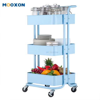 Multifunctional Movable Families Storage Kitchen Trolleys with Wheels 