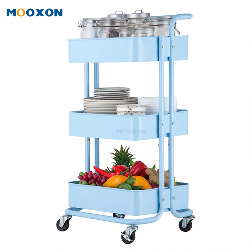 Home Families Storage Holder Rolling Tool Trolley Cart Hand Shelf