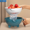 Creative Multifunctional Kitchen Draining Storing Cutter Rotate Vegetable Chopper Fruit Corer 9 in 1 Slicer
