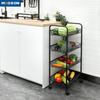 3 Tier Bedroom Rolling Cart Organizer Shelf Movable In Hand Trolley 