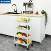 3 Tier Bedroom Rolling Cart Organizer Shelf Movable In Hand Trolley 