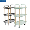 3-Tier Metal Rolling Utility Cart Heavy Duty Mobile Storage in Hand Cart Trolley