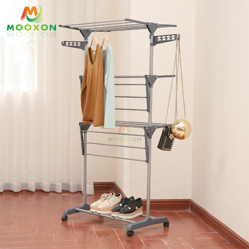 Good Quality Household Multi-purpose Bedroom Foldable Clothes Rack Storage Shelf 