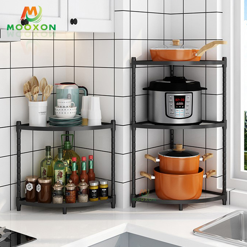2/3/4/5 Tier Kitchen Storage Shelf Bathroom Standing Organizer Pot Plant Corner Rack