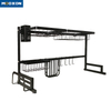 85cm Stainless Steel Black Coating Standing Kitchen Organizer Dish Drying Rack 