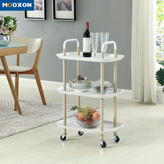 3 Tiers Rolling Metal Spa Beauty Utility Rolling Serving Trolley 