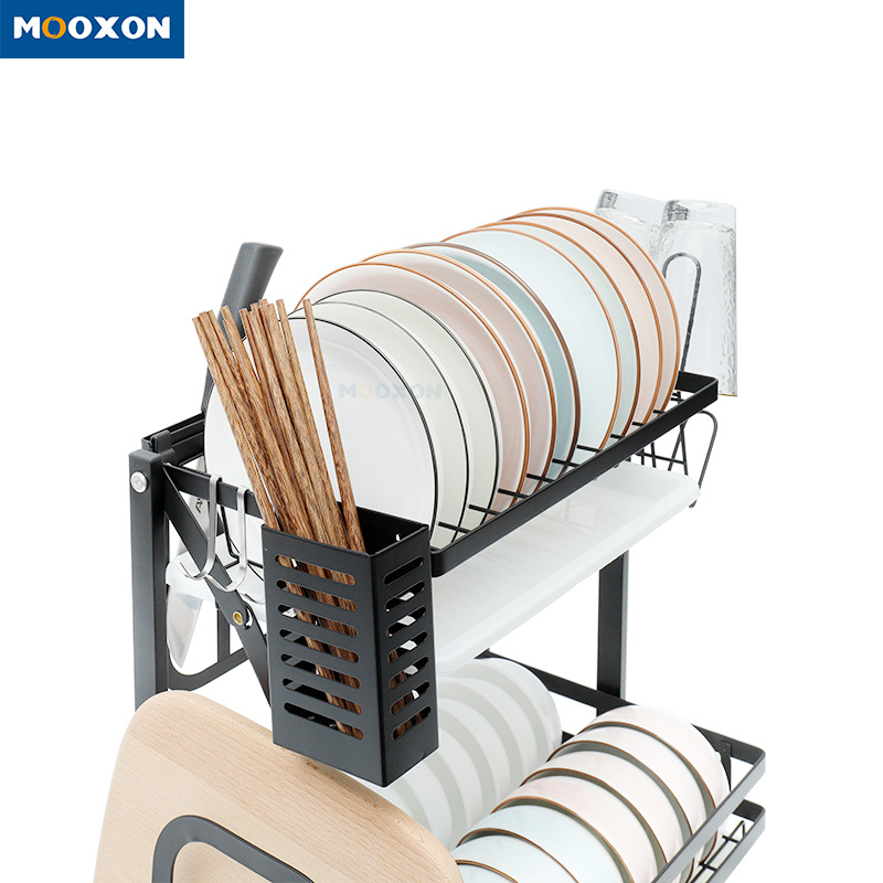 Home Kitchen Storage Shelf Foldable Stainless Steel Dish Rack 