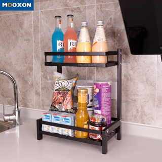 Home Furniture Kitchen Use Storage Shelf Stainless Steel Spice Jar Rack 