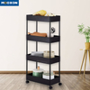 Rolling Shelves Service Cart Mesh Basket Kitchen Bathroom Storage Trolley 