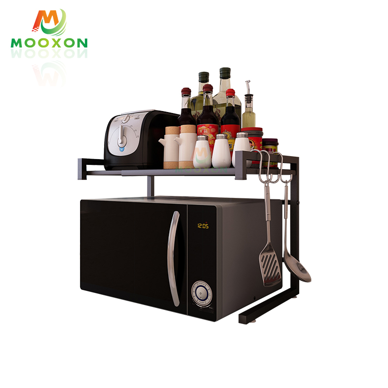 Adjustable Storage Holders Kitchen Organizer Shelf Microwave Oven Stand 