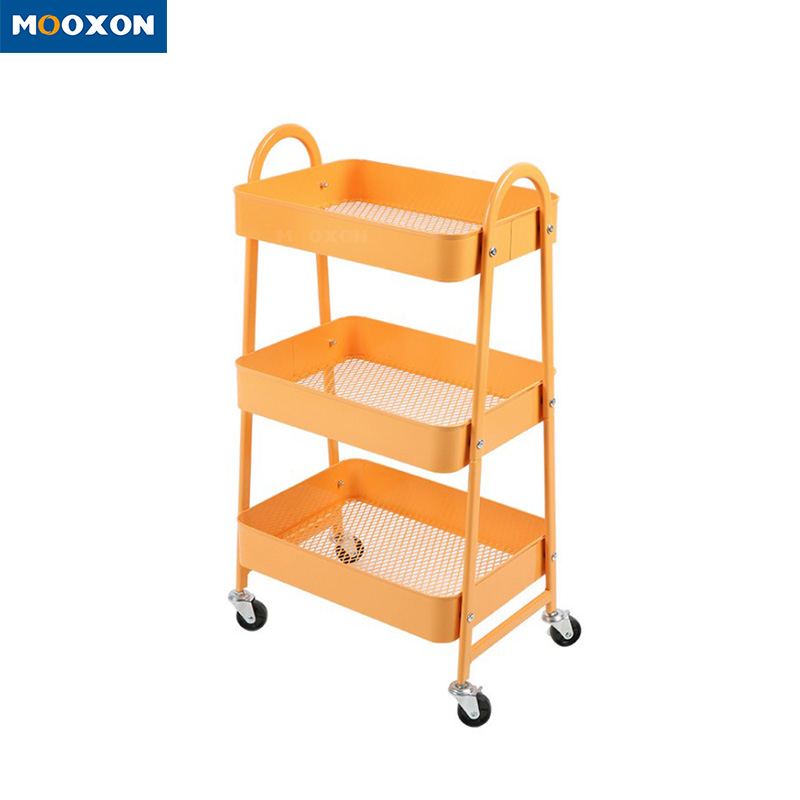 Contracted Kitchen Organizer Four-Wheel In Hand Cart Trolley Home Storage 