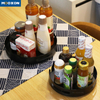 2 Tier Rotatable Storage Shelf Stainless Steel 360 Rotating Spice Holder Rack 