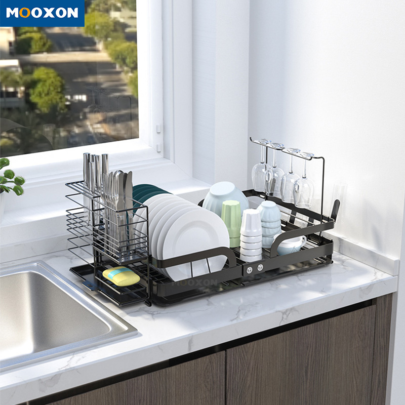 Hot Sale Folding Metal Home Kitchen Storage Holder Dish Bowl Rack