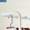 Metal Frame Bedroom Furniture Freestanding White Clothes Coat Hanging Shelf Wardrobe Closet