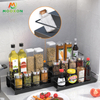 Three-Layer Stepped Metal Standing Jar Container Shelf Storage Holder Kitchen Spice Rack 