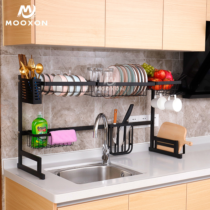 Space Save 95cm Large Over Sink Dish Racks Drying Storage Holder