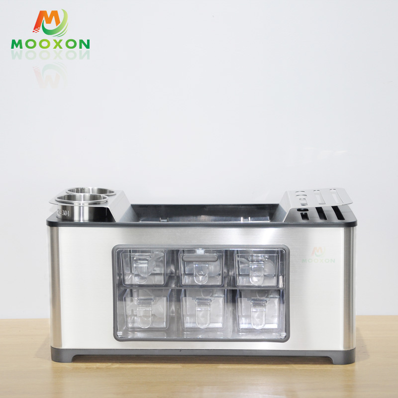 New Design Kitchen Countertop Multi-Function Seasoning Storage Box Spices Racks 