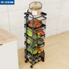 Multifunction Rust-proof Rotatable Storage Basket Organizer Fruit Bowl Bread Vegetable Holder Basket 